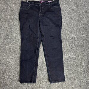 Gloria Vanderbilt  Jeans Womens 14 Ankle Grazer Cotton Stretch Pockets Dark Wash